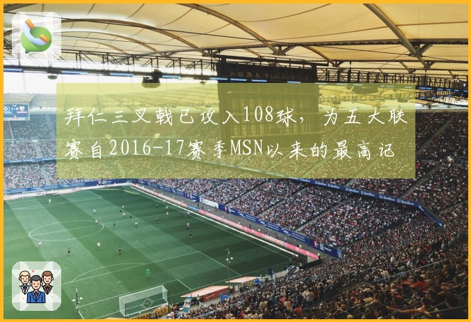拜仁三叉戟已攻入108球，为五大联赛自2016-17赛季MSN以来的最高记录